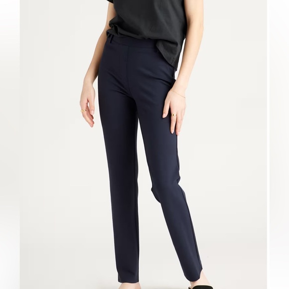 Quince Blue Ultra-Stretch Ponte Straight Leg Pants Size XS - Picture 1 of 7